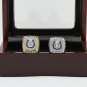 One Set(2pcs) 2006 2009 INDIANAPOLIS COLTS Championship Ring 10-13S with wooden case