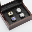 One Set 4 PCS 1986 1990 2007 2011 New York Giants championship Rings 10-13 Size +box
