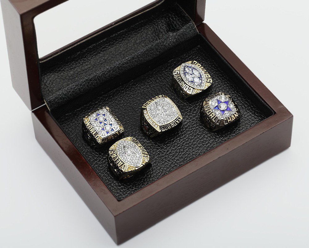 Dallas Cowboys Super Bowl Rings (1971, 1977, 1992, 1993, 1995) Set