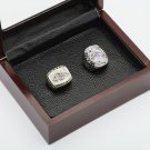 One Set 2 PCS 2000 2012 Baltimore Ravens Championship Ring 10-13 Size with wooden case