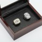 One Set 2 PCS 2000 2012 Baltimore Ravens Championship Ring 10-13 Size with wooden case
