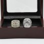 One Set 2 PCS 2000 2012 Baltimore Ravens Championship Ring 10-13 Size with wooden case