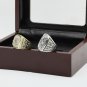 One Set 2 PCS 2000 2012 Baltimore Ravens Championship Ring 10-13 Size with wooden case