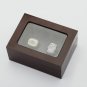 One Set 2 PCS 2000 2012 Baltimore Ravens Championship Ring 10-13 Size with wooden case