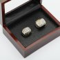 One Set 2PCS 1997 1998 Denver Broncos Championship Rings 10-13 Size with wooden case