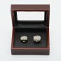 One Set 2PCS 1997 1998 Denver Broncos Championship Rings 10-13 Size with wooden case