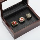 3PCS 1975 1976 1990 CINCINNATI REDS World Series Championship Ring Size 10-13 With wooden case