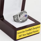 2007 New England Patriots AFC Football Championship Ring Size 10-13 With a nice wooden case