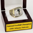 1998 Atlanta Falcons NFC Football Championship Ring Size 10-13 With a nice wooden case