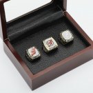3 PCS 1995 2000 2003 New Jersey Devils Hockey Championship Ring Size 10-13 +wooden case