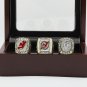 3 PCS 1995 2000 2003 New Jersey Devils Hockey Championship Ring Size 10-13 +wooden case