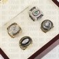 Team Logo wooden case 4PCS one set 1966 1967 1996 2010 Green bay packers super bowl Ring 10-13 Size
