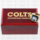 Team Logo wooden case 1970 Baltimore Colts super bowl Ring 10-13 Size to choose