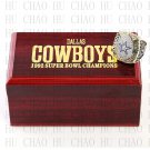 Team Logo wooden case 1992 Dallas Cowboys super bowl Ring 10-13 Size to choose