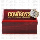 Team Logo wooden case 1995 Dallas Cowboys super bowl Ring 10-13 Size to choose