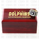 Team Logo wooden case 1972 Miami Dolphins super bowl Ring 10-13 Size to choose
