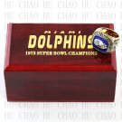 Team Logo wooden case 1973 Miami Dolphins super bowl Ring 10-13 Size to choose