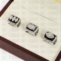Team Logo wooden case One Set 3 PCS 1976 1980 1983 Oakland Raiders super bowl Rings 10-13 Size