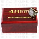 Team Logo wooden case  1984 San Francisco 49ers super bowl Ring 10-13 Size to choose
