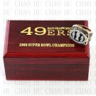Team Logo wooden case  1988 San Francisco 49ers super bowl Ring 10-13 Size to choose