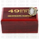 Team Logo wooden case  1989 San Francisco 49ers super bowl Ring 10-13 Size to choose