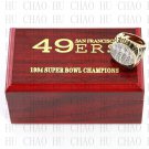 Team Logo wooden case  1994 San Francisco 49ers super bowl Ring 10-13 Size to choose