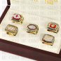 Team Logo case 5 PCS 1972 1982 1983 1987 1991 Washington Redskins super bowl Rings 10-13 Size