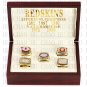 Team Logo case 5 PCS 1972 1982 1983 1987 1991 Washington Redskins super bowl Rings 10-13 Size