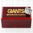 Team Logo wooden case 2007 New York Giants super bowl Ring 10-13 Size to choose