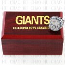 Team Logo wooden case 2011 New York Giants super bowl Ring 10-13 Size to choose