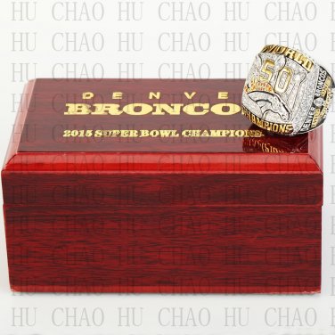 Team Logo wooden case 2015 Denver Broncos super bowl Ring 10-13 Size to choose