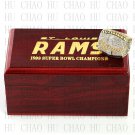 Team Logo wooden case 1999 St Louis Rams super bowl Ring 10-13 Size to choose