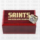 Team Logo wooden case 2009 New Orleans Saints super bowl Ring 10-13 Size to choose