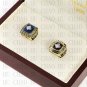 One Set 2 PCS 1969 1986 New York Mets MLB Championship Ring 10-13 Size Logo wooden box