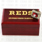 1975 CINCINNATI REDS MLB Championship Ring 10-13 Size with Logo wooden box