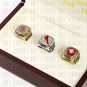 One Set 1982 2006 2011 St. Louis Cardinals MLB Championship Ring 10-13 Size with Logo wooden box