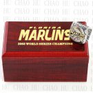 2003 FLORIDA MARLINS MLB Championship Ring 10-13 Size with Logo wooden box