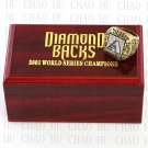 2001 ARIZONA DIAMONDBACKS MLB Championship Ring 10-13 Size with Logo wooden box