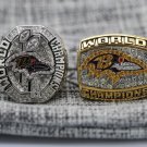 One Set 2 PCS 2000 2012 Baltimore Ravens super bowl Championship Ring 8-14 size