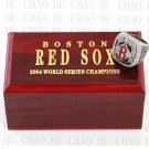 2004 Boston Red Sox MLB Championship Ring 10-13 Size with Logo wooden box