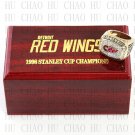 1998 Detroit Red Wings NHL Hockey Championship Ring 10-13 Size with Logo wooden box
