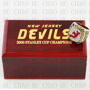 2000 New Jersey Devils NHL Hockey Championship Ring 10-13 Size with Logo wooden box