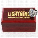 2004 Tampa Bay LIGHTNING NHL Hockey Championship Ring 10-13 Size with Logo wooden box