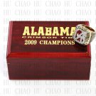 2009 Alabama Crimson Tide NCAA Football National Championship Ring 10-13 Size with Logo wooden box