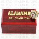 2011 Alabama Crimson Tide NCAA Football National Championship Ring 10-13 Size with Logo wooden box