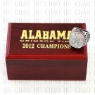 2012Alabama Crimson Tide NCAA Football National Championship Ring 10-13 Size with Logo wooden box