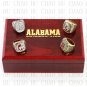 SET 4PCS 1992 2009 2011 2012 Alabama Crimson Tide NCAA Championship Rings 10-13S + Logo wooden box