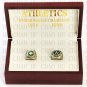 2PCS Sets 1974 1989 OAKLAND ATHLETICS MLB Championship Ring 10-13 Size with Logo wooden box