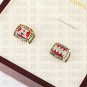 2PCS Sets 1991 1993 Buffalo Bills AFC Football world Championship Ring 10-13S+ Logo wooden box