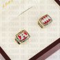 2PCS Sets 1991 1993 Buffalo Bills AFC Football world Championship Ring 10-13S+ Logo wooden box